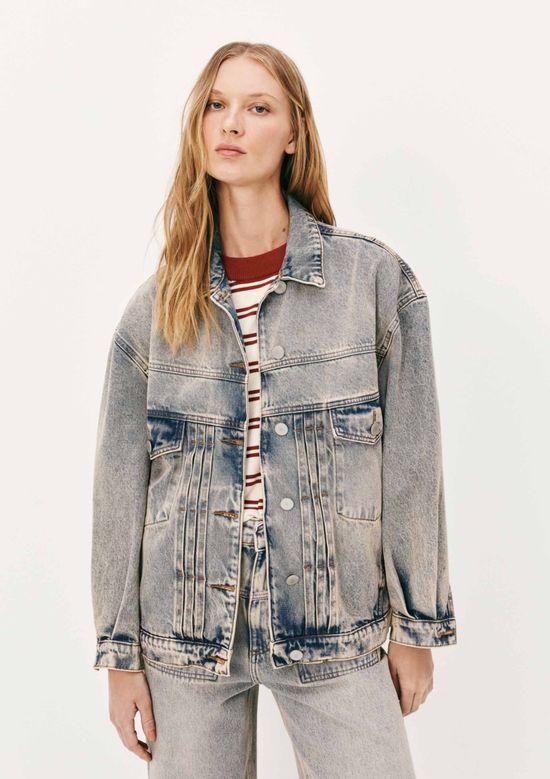 Foto do produto: Jaqueta Jeans Feminina Oversized - Azul