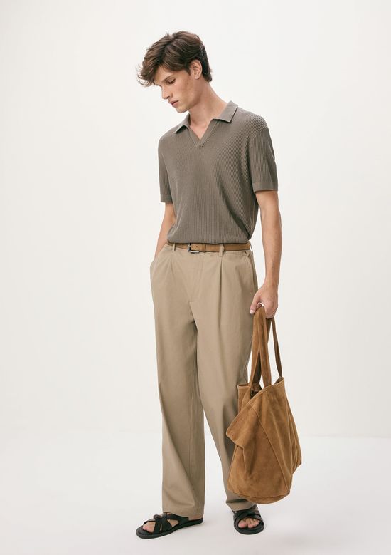 Foto do produto: Camisa Polo Masculina Decote V Em Tricô - Verde