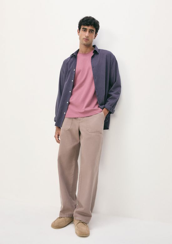 Foto do produto: Camisa Masculina Manga Longa Fio Tinto - Azul