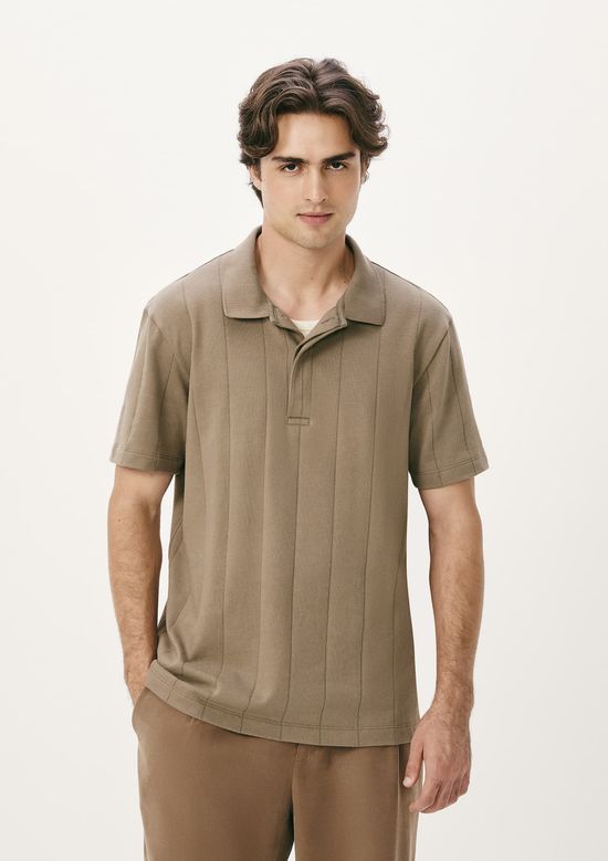 Foto do produto: Camisa Polo Masculina Manga Curta Texturizada - Verde