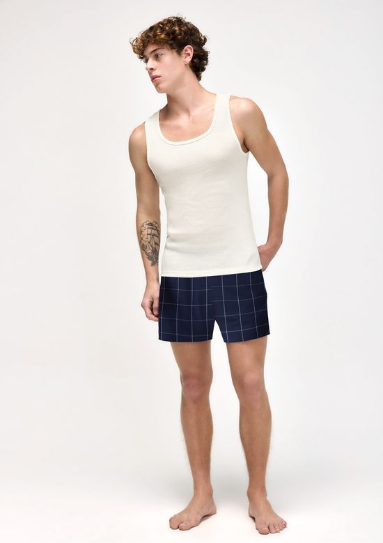 Foto do produto: Pijama Curto Masculino Com Samba Canção - Off white