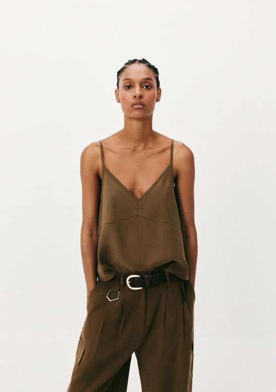 Foto do produto: Regata Feminina Alças Finas Peach Toutch - Marrom