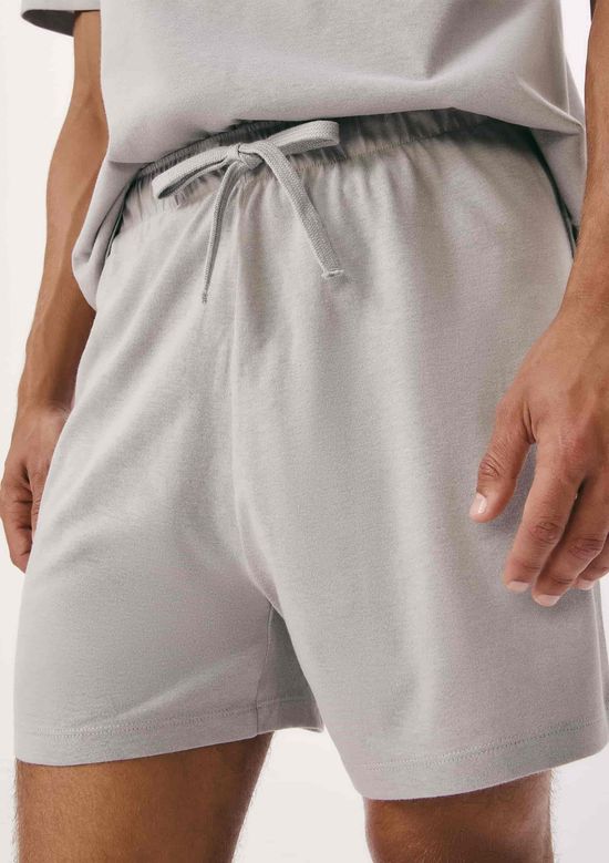 Foto do produto: Pijama Curto Masculino Presenteável + Saquinho - Cinza