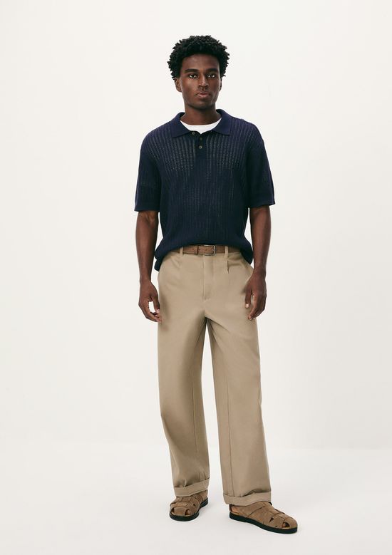 Foto do produto: Camisa Polo Masculina Em Tricô Texturizado - Azul