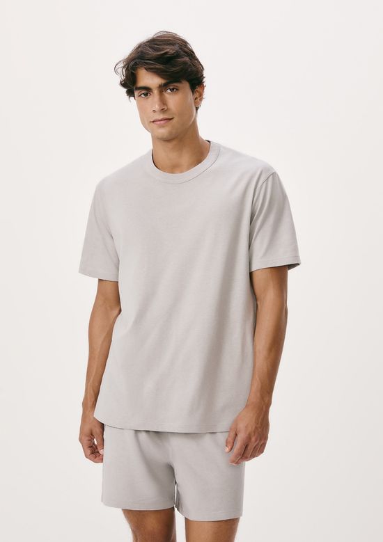 Foto do produto: Pijama Curto Masculino Presenteável + Saquinho - Cinza