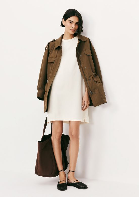 Foto do produto: Vestido Curto Em Viscose Creponada - Creme