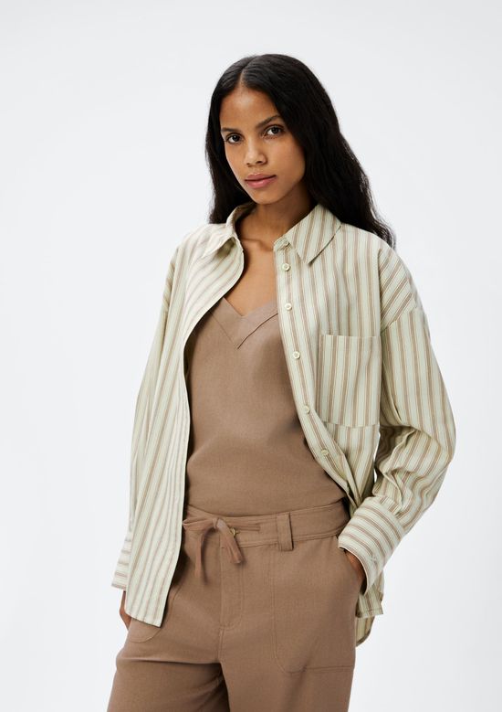 Foto do produto: Camisa Feminina Manga Longa Oversized - Bege