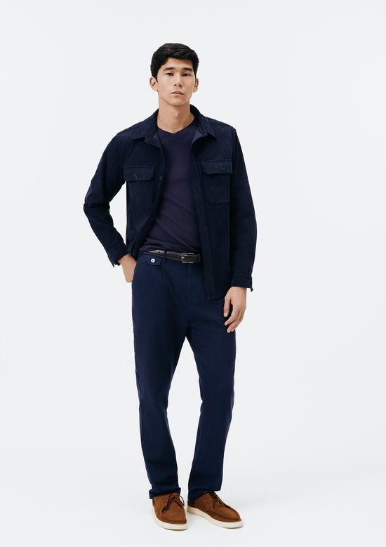 Foto do produto: Calça Masculina Reta Chino Texturizada - Azul