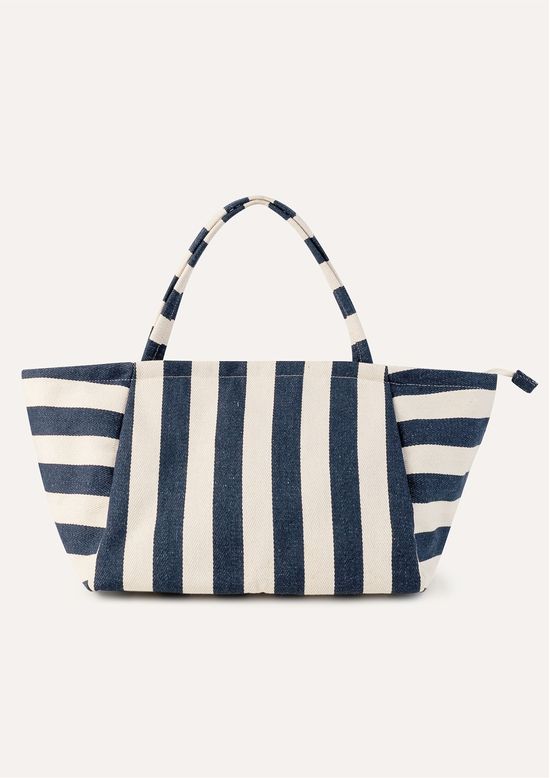 Foto do produto: Bolsa Feminina Tote Grande Listrada - Azul