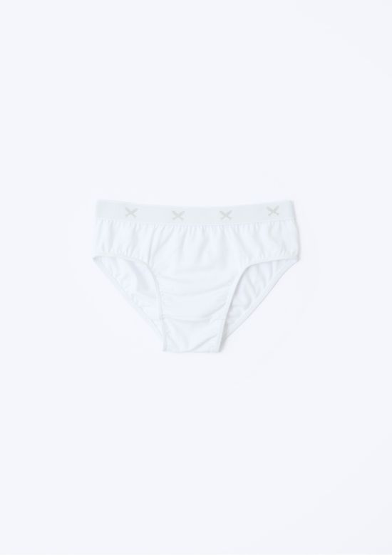 Foto do produto: Kit Com 2 Cuecas Infantil Em Ribana Com Elástico Personalizado Hering Kids - Branco