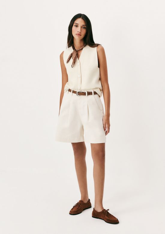 Foto do produto: Colete Feminino Decote V Em Tricô - Off white