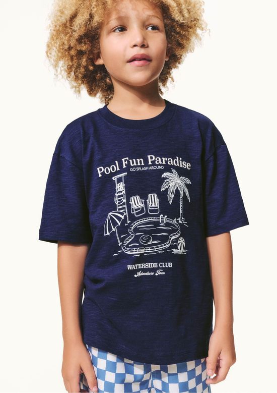 Foto do produto: Camiseta Oversized Infantil Menino Estampada - Azul