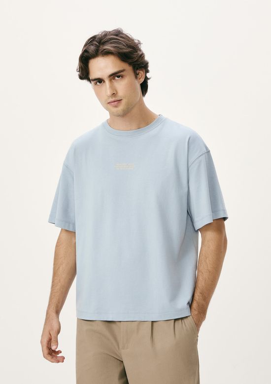 Foto do produto: Camiseta Masculina Relaxed Estampada - Azul