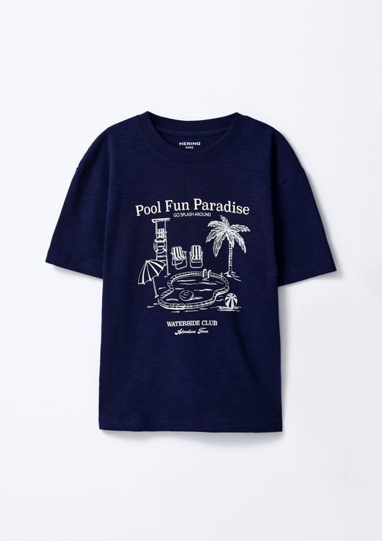 Foto do produto: Camiseta Oversized Infantil Menino Estampada - Azul