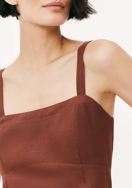 Foto do produto: Regata Feminina Decote Reto - Marrom