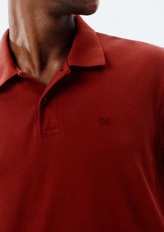 Foto do produto: Camisa Polo Masculina Manga Longa Em Piquet - Vermelho