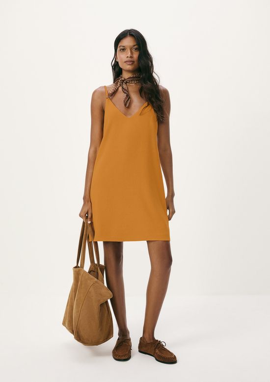 Foto do produto: Vestido Curto Em Viscolinho - Laranja