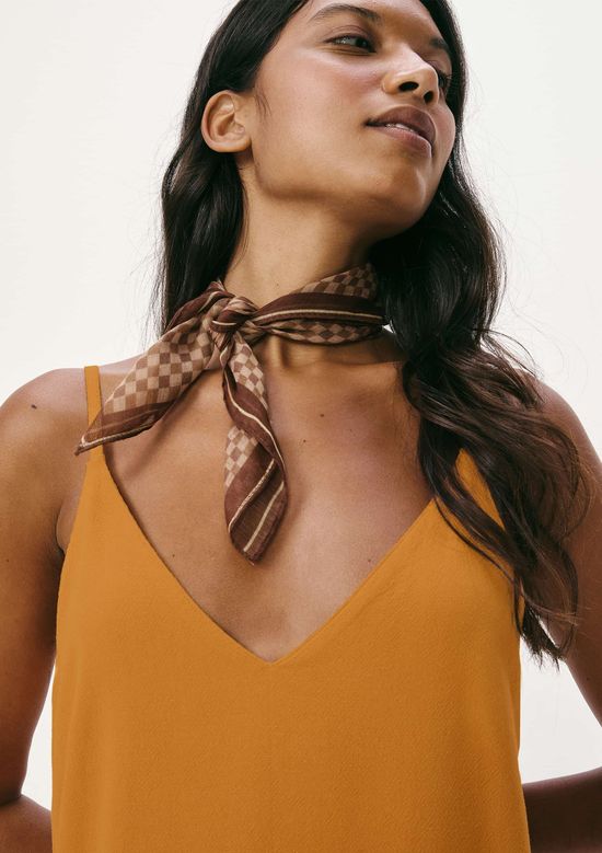 Foto do produto: Vestido Curto Em Viscolinho - Laranja