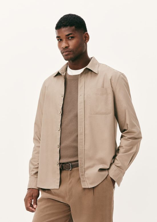 Foto do produto: Camisa Masculina Regular Em Algodão - Marrom