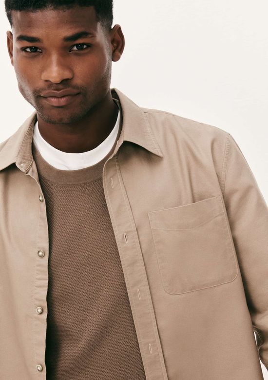 Foto do produto: Camisa Masculina Regular Em Algodão - Marrom