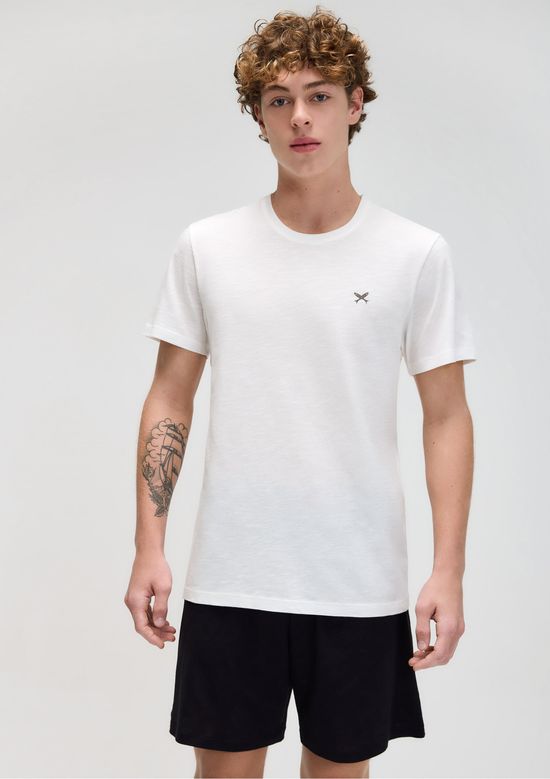 Foto do produto: Pijama Curto Masculino Com Estampa Peixinho - Off white