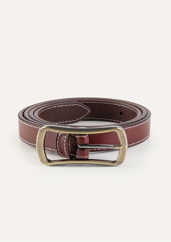 Foto do produto: Cinto Feminino Couro Pesponto - Marsala