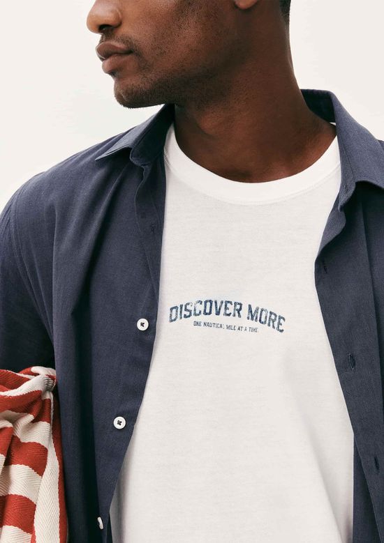 Foto do produto: Camiseta Masculina Comfort Com Estampa - Branco