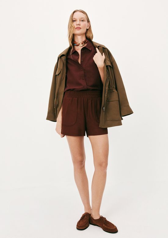 Foto do produto: Shorts Feminino Em Viscose Creponada - Marsala