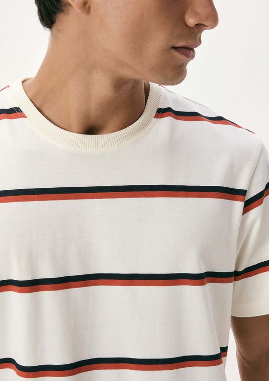 Foto do produto: Camiseta Masculina Manga Curta Listrada - Nude