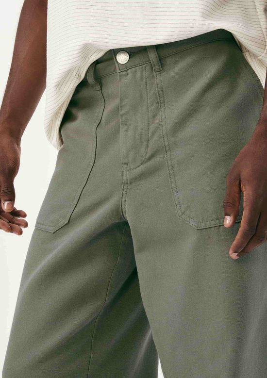 Foto do produto: Calça Masculina Reta Em Sarja - Verde