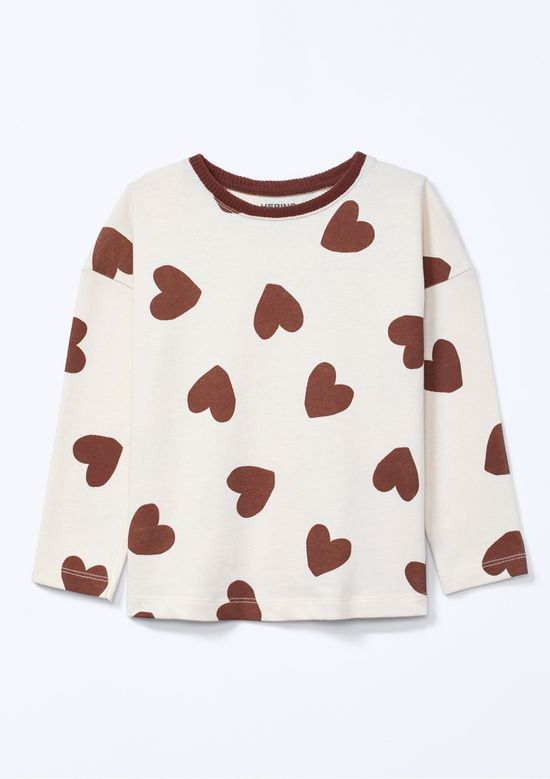 Foto do produto: Blusa Infantil Menina Oversized Estampada - Creme