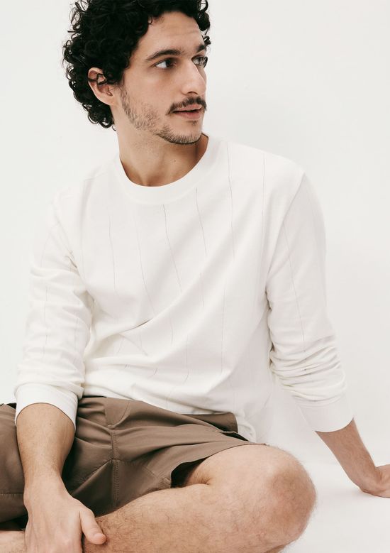 Foto do produto: Camiseta Masculina Manga Longa Texturizada - Off white