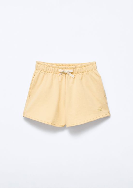 Foto do produto: Shorts Infantil Menina Moletom Runner - Amarelo