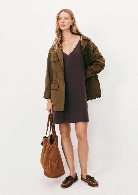 Foto do produto: Vestido Curto Em Viscolinho - Marrom