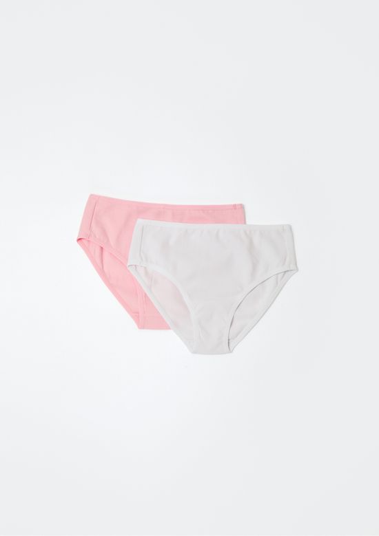 Foto do produto: Kit Com 2 Calcinhas Infantil Em Ribana - Multicolorido