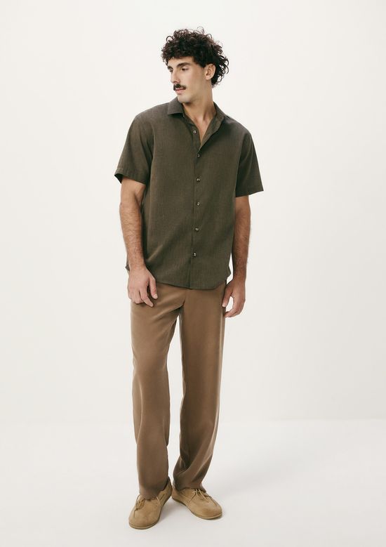 Foto do produto: Camisa Masculina Manga Curta Texturizada - Verde