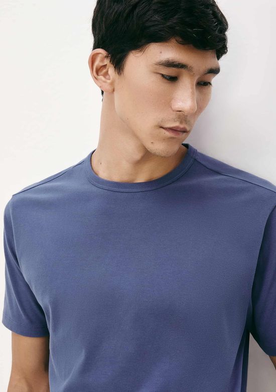 Foto do produto: Camiseta Masculina Slim Algodão Peruano Soft Touch - Azul