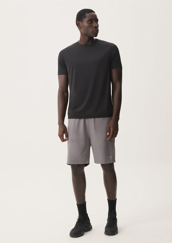 Foto do produto: Bermuda Esportiva Masculina Com Recorte - Cinza