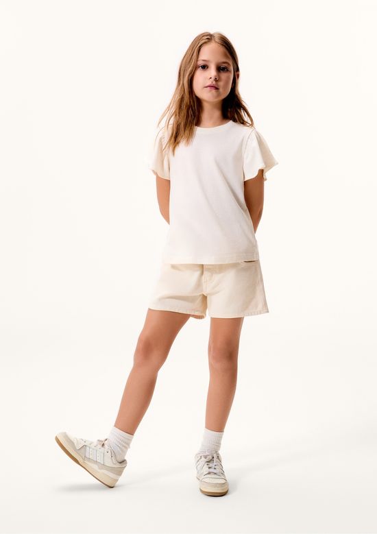 Foto do produto: Blusa Infantil Menina Regular Com Babados - Off white
