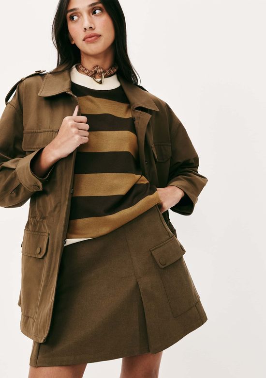 Foto do produto: Saia Feminina Evasê Curta - Verde