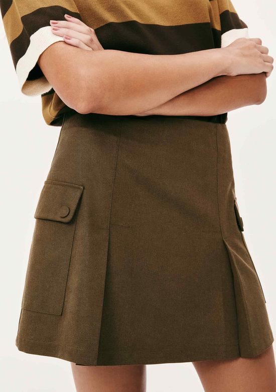 Foto do produto: Saia Feminina Evasê Curta - Verde