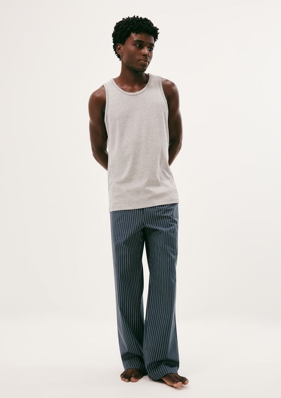 Foto do produto: Calça Masculina Em Tricoline Fio Tinto - Azul