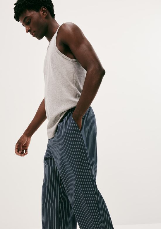 Foto do produto: Calça Masculina Em Tricoline Fio Tinto - Azul