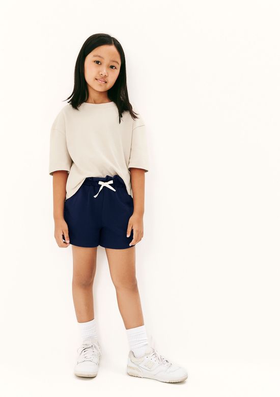 Foto do produto: Shorts Infantil Menina Moletom Runner - Azul