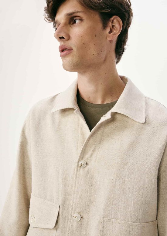 Foto do produto: Jaqueta Masculina Regular Em Algodão - Natural