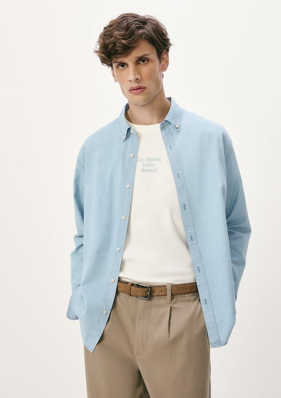 Foto do produto: Camisa Masculina Manga Longa Denim - Azul