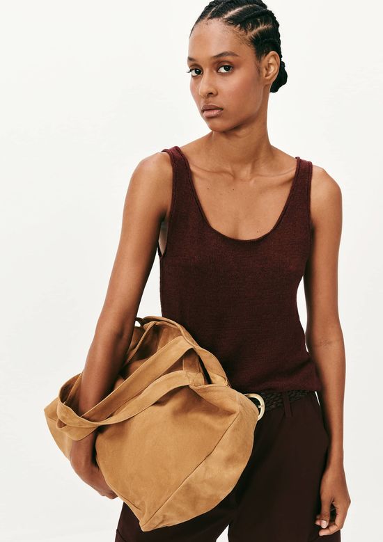 Foto do produto: Regata Feminina Decote U Em Tricô - Marrom