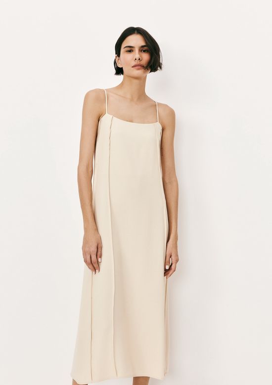 Foto do produto: Vestido Midi Em Peach Touch Com Recortes - Creme