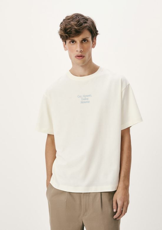 Foto do produto: Camiseta Masculina Relaxed Estampada - Nude