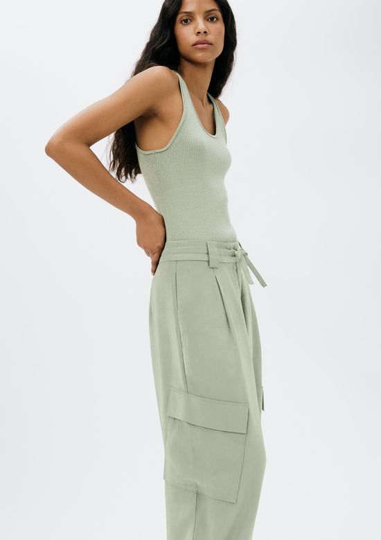 Foto do produto: Calça Feminina Jogger Em Peach Touch - Verde